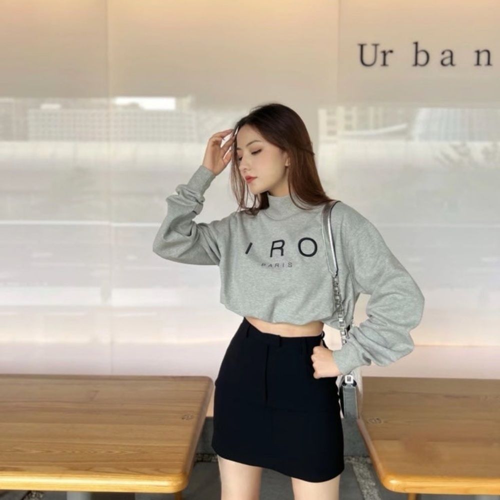 IRO Gray Cropped Sweatshirt - Picture 6 of 6